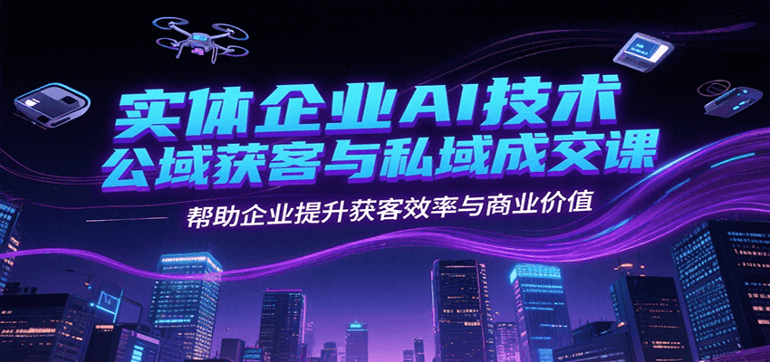 实体企业AI技术公域获客与私域成交课，帮助企业提升获客效率与商业价值-虫2小屋