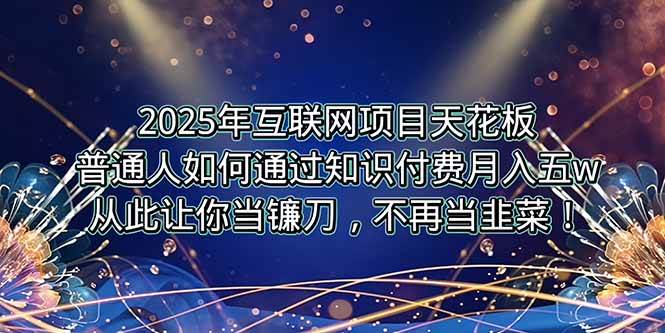 （15354期）2025年互联网项目天花板，普通人如何通过卖项目实现逆风翻盘，月入5W＋！-虫2小屋